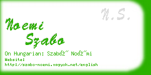 noemi szabo business card